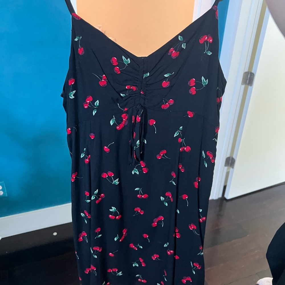 American eagle cherry flowy dress